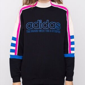 Adidas Originals Black Sweatshirt Three Stripes